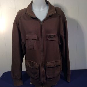 women’s Guinness Beer brown cotton jacket size XL